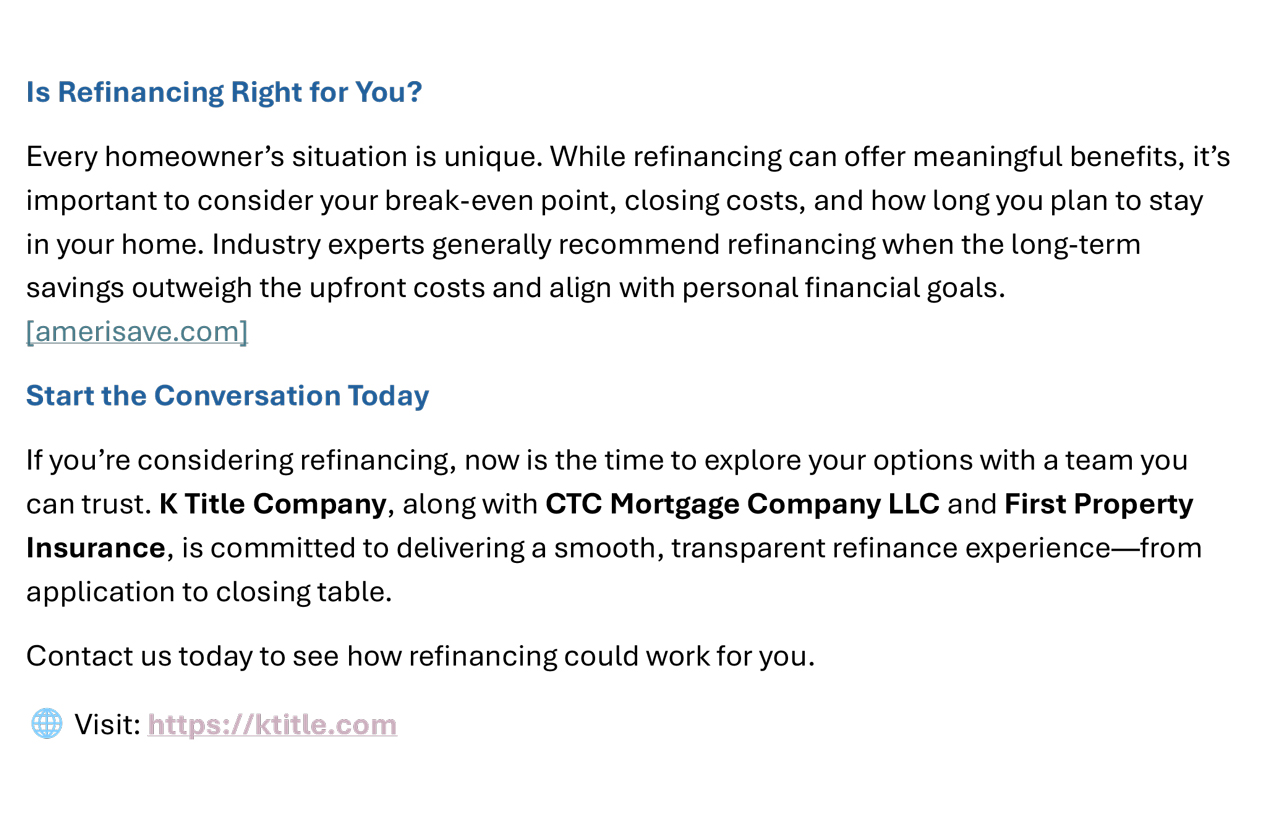 April - Is Now the Right Time to Refinance