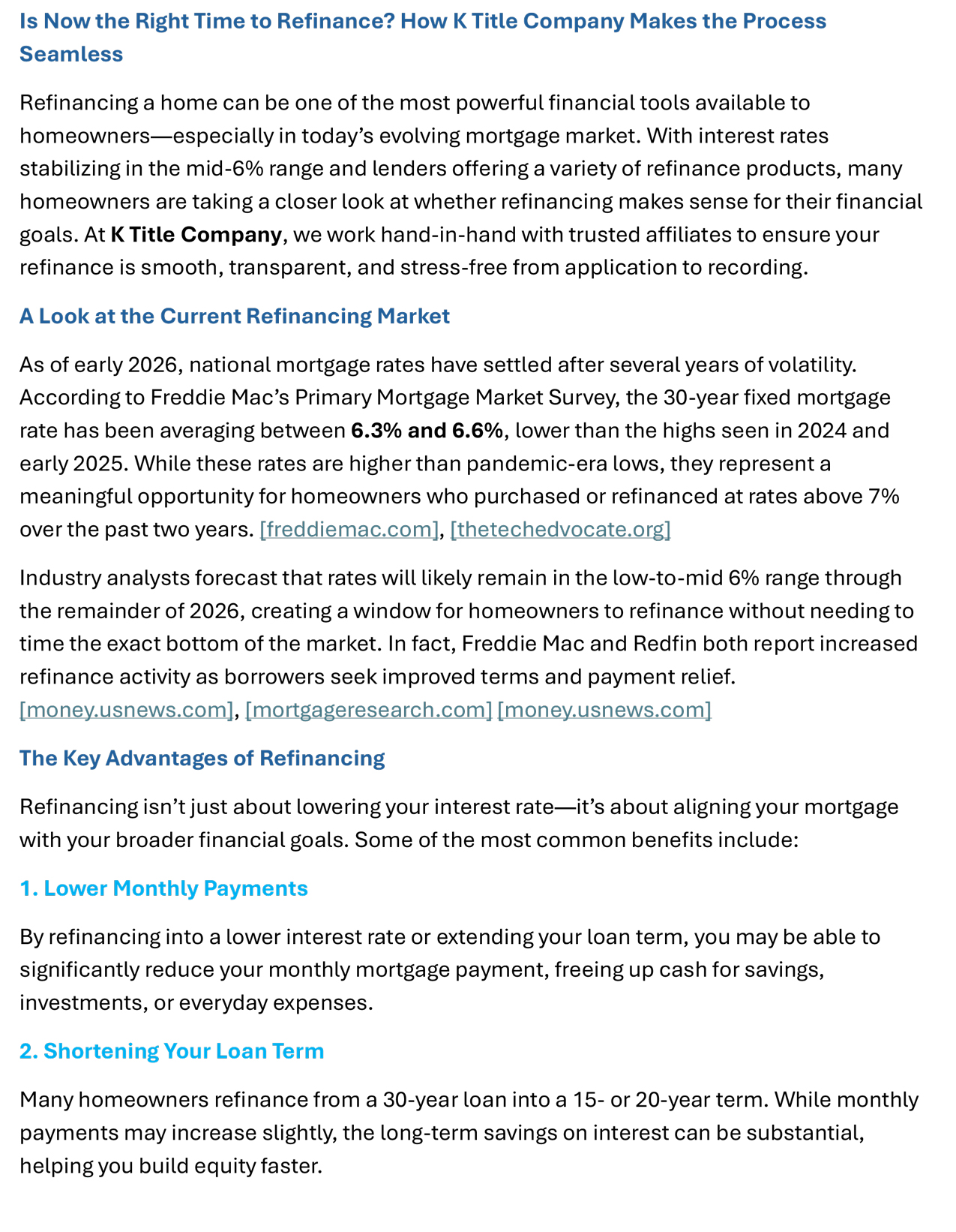 April - Is Now the Right Time to Refinance